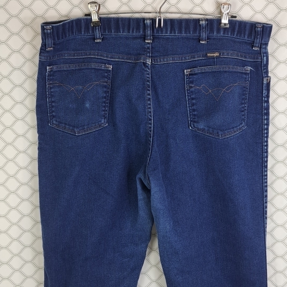 Vintage Wrangler Straight leg Men's 40/32 dark blue wash denim casual jeans